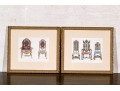Two Gilt Framed Prints Of Antique Chairs