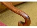 Pair Of Antique Queen Anne Style Fruitwood Armchairs