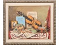 Signed Oil On Canvas, Musical Still Life