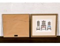 Two Gilt Framed Prints Of Antique Chairs