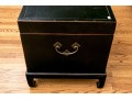 Chinese Black Lacquered Chest On Stand