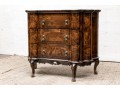 Vintage Italian Highly Figured Olive Wood Chest Of Drawers