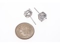 Sterling Silver And Zirconia Stud Earrings.