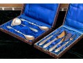 Two Sets Of 800 Silver Handled Serving Pieces, 8 In All, Boxed