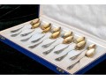 12 Antique German 800 Silver Demitasse Spoons, Boxed    4.105 Troy Ozs. 