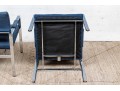 Pair Of Chrome Framed Upholstered Armchairs