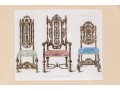 Two Gilt Framed Prints Of Antique Chairs