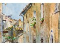 G. Darcy, Two Signed Watercolors On Paper, Mediterranean Village Streets