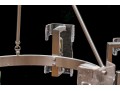 6 Light Chandelier Nickel And Glass