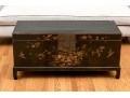 Chinese Black Lacquered Chest On Stand
