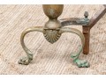 Pair Of Antique Brass Andirons