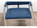 Pair Of Chrome Framed Upholstered Armchairs