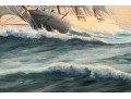 Antique Oil On Canvas, Clipper Ship Ca. 1936, Signed Philipps