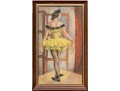 Vintage Oil On Artist Board, Ballerina