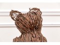 Playful Three Foot Wicker Teddy Bear