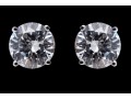 Sterling Silver And Zirconia Stud Earrings.
