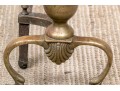 Pair Of Antique Brass Andirons