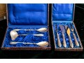 Two Sets Of 800 Silver Handled Serving Pieces, 8 In All, Boxed