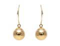 Stylish 14K High Polished Bead Earrings