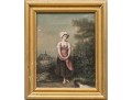 19th Century Oil On Canvas, Genre Scene With House Maid