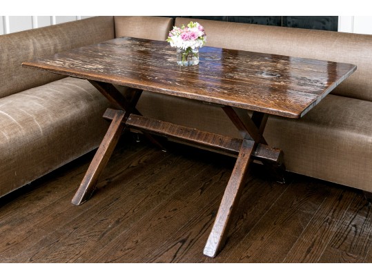 Country Style Distressed Dining Table