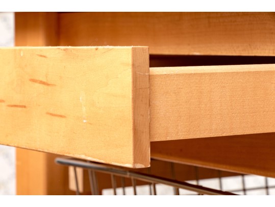 Awesome Le Gourmand Utilitarian Kitchen Island With Butcher Block Top