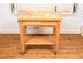 Awesome Le Gourmand Utilitarian Kitchen Island With Butcher Block Top
