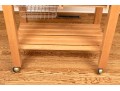 Awesome Le Gourmand Utilitarian Kitchen Island With Butcher Block Top