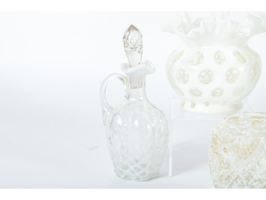 Clear And White Depression Glass