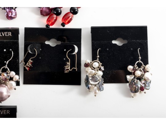 Sterling Silver Earrings Including Cultured Pearls