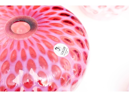 Cranberry Depression Glass Oil Lamps, Lanterns, Pendant Light