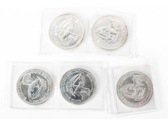 1985 1 Oz Silver Round Engelhard Prospector Coins