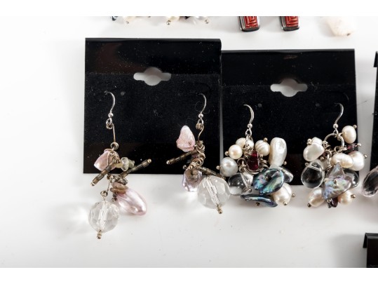 Sterling Silver Earrings Including Cultured Pearls
