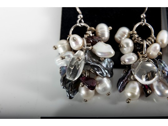 Sterling Silver Earrings Including Cultured Pearls