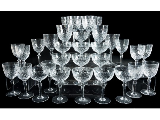 Bayel Crystal Bordeaux Pattern Blown Glass Stemware