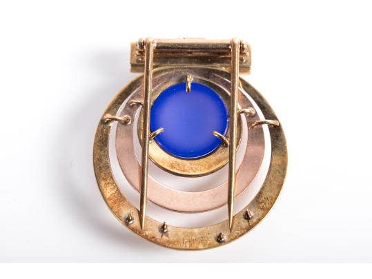 14k Gold & Copper Art Deco Fur Clip