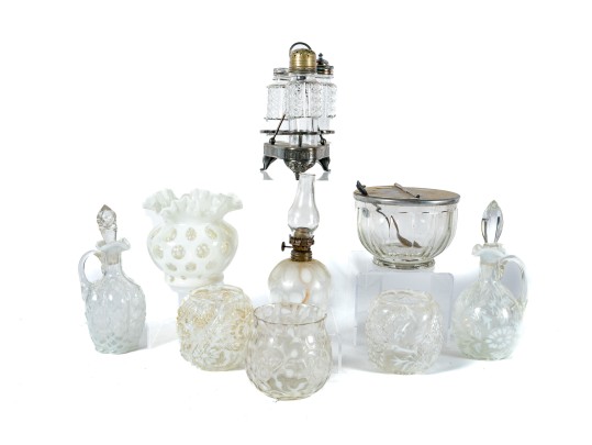 Clear And White Depression Glass
