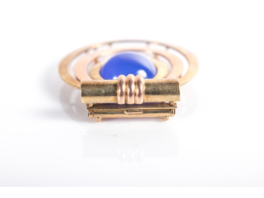 14k Gold & Copper Art Deco Fur Clip