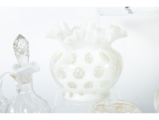 Clear And White Depression Glass