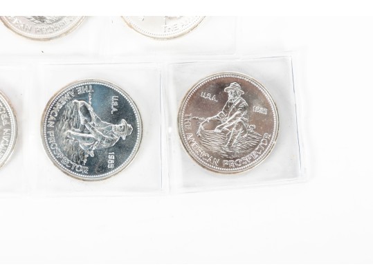 1985 1 Oz Silver Round Engelhard Prospector Coins