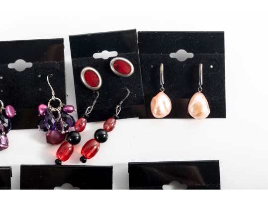 Sterling Silver Earrings Including Cultured Pearls