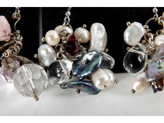 Sterling Silver Earrings Including Cultured Pearls