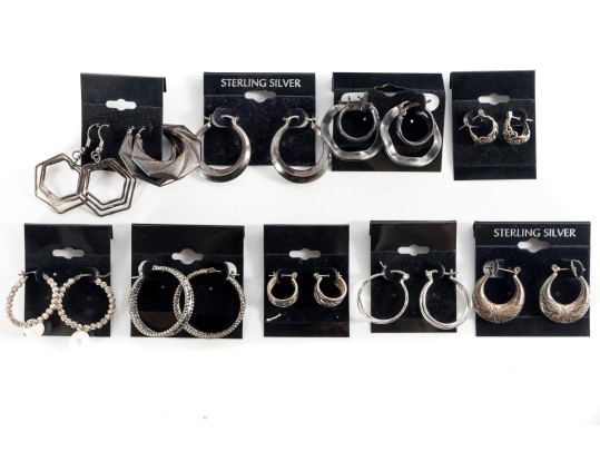Sterling Silver Hoop Earrings
