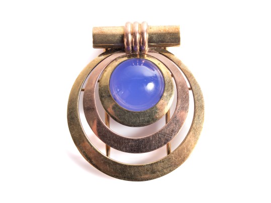 14k Gold & Copper Art Deco Fur Clip