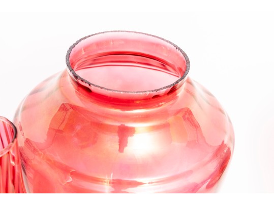 Vintage Cranberry Glass Shades