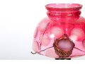 Cranberry Depression Glass Oil Lamps