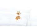 Dainty 14k Yellow Gold Emerald Stud Earrings