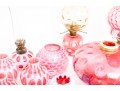 Cranberry Depression Glass Oil Lamps, Lanterns, Pendant Light