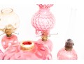Cranberry Depression Glass Oil Lamps, Lanterns, Pendant Light