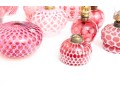 Cranberry Depression Glass Oil Lamps, Lanterns, Pendant Light